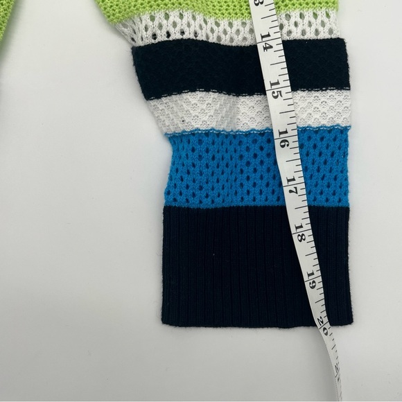 Christopher & Banks Striped Open-Knit Zip Hoodie – Size L – 100% Cotton – NWT - Picture 7 of 11